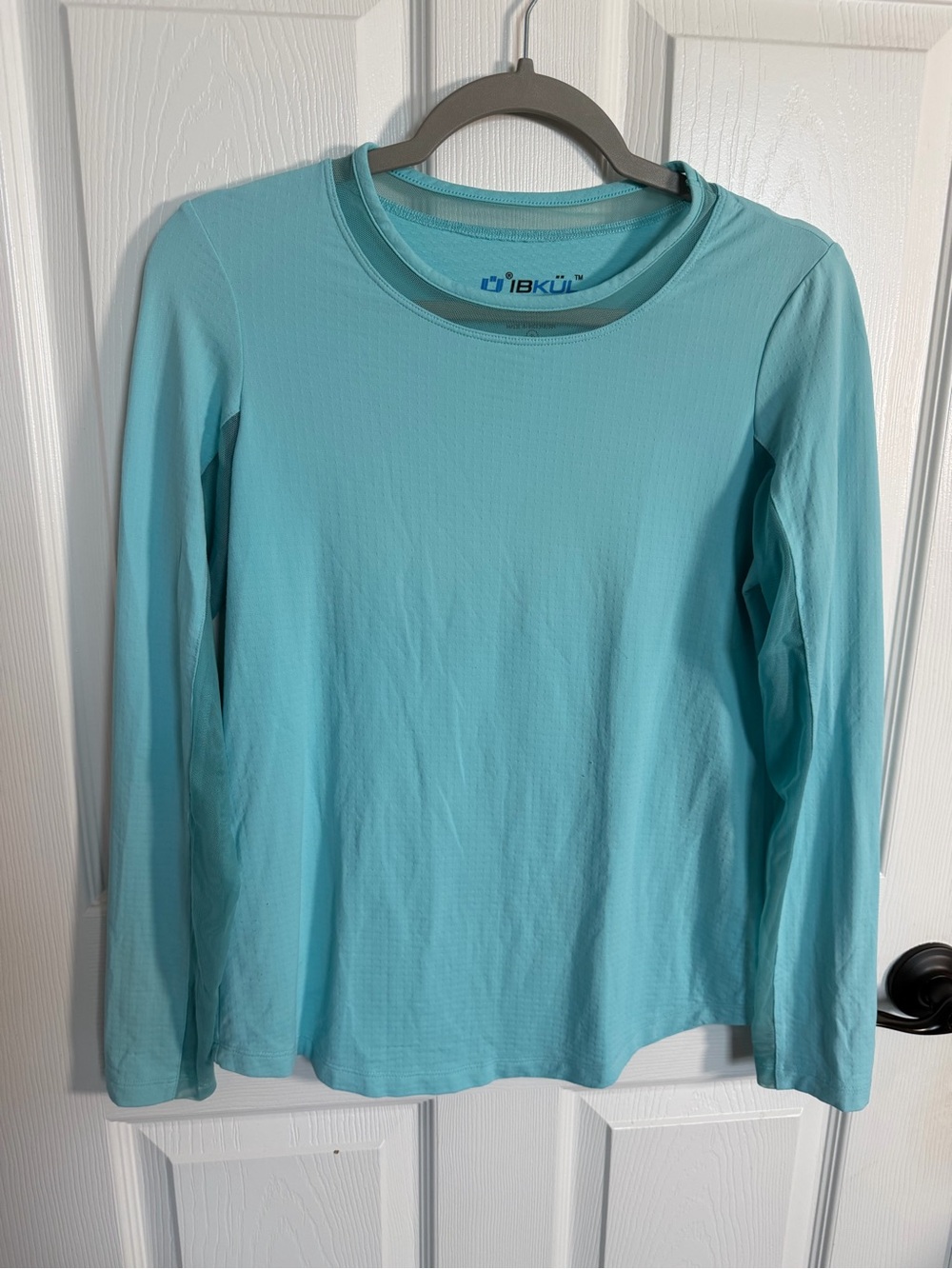 IBKUL Women’s Performance Seafoam Long Sleeve Crew Neck with Mesh Small - Picture 3 of 5